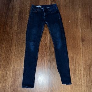 Red engine jeans